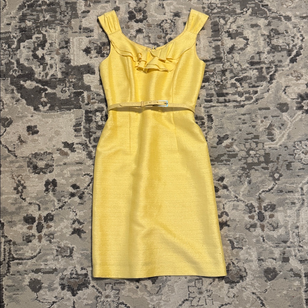 Antonio Melani Yellow Belted Dress